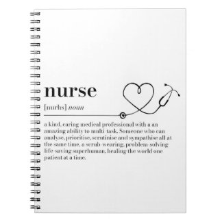 Nurse Definition Notebook Notizblock
