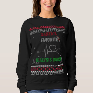 Nurse des Weihnachtsmanns für Dialyse - hässlicher Sweatshirt
