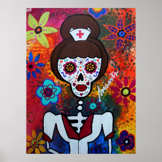 NURSE DIA DE LOS MUERTOS POSTER (Vorne)