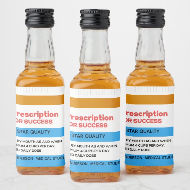 Nurse Doctor Medical Graduation Favor Alkoholflaschenetikett (Flaschen)