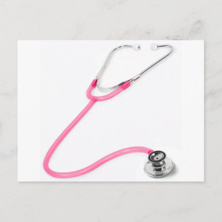 Nurse Doctor Pink Stethoscope EMT Postkarte