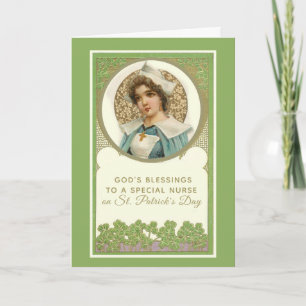 Nurse Doctor St. Patrick's Day Segen Gebet Karte