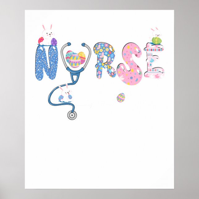 nurse easter, retro, vintage poster (Vorne)