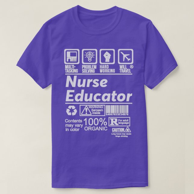 NURSE EDUCATOR LÖST PROBLEME DESIGN T-Shirt (Design vorne)