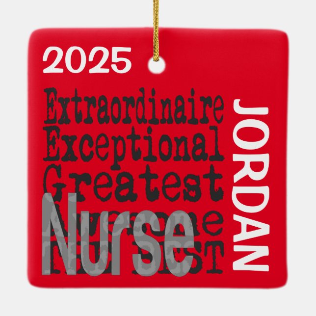 Nurse Extraordinaire CUSTOM Keramikornament (Rückseite)