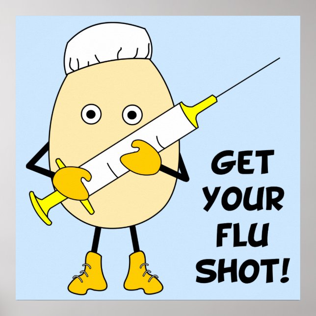 Nurse Flu Shot Egghead Poster (Vorne)