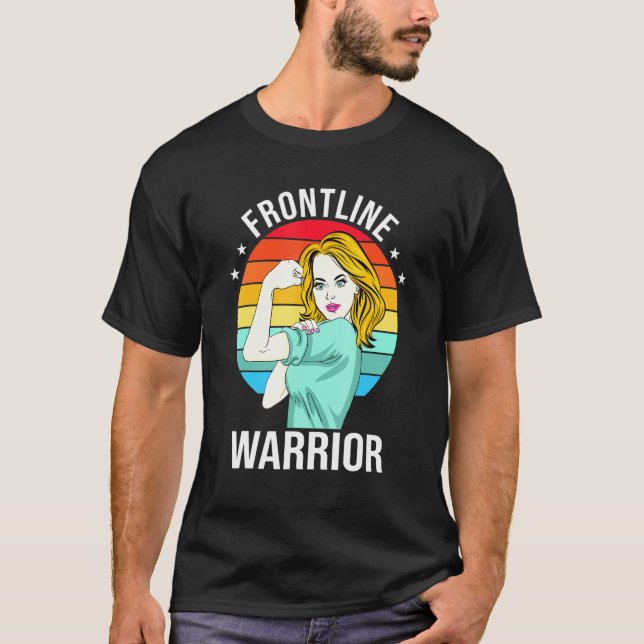 Nurse Frontline Warrior Proud Cna Healthcare Worke T-Shirt (Vorderseite)