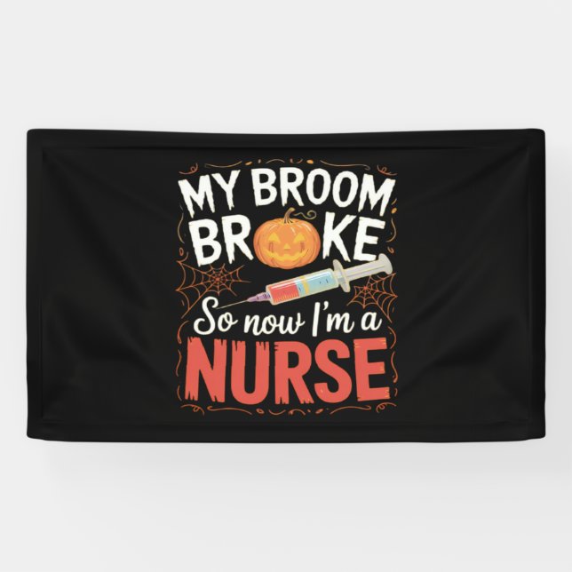 Nurse Funny Halloween Nursing Essential T - Shirt Banner (Horizontal)