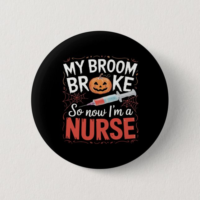 Nurse Funny Halloween Nursing Essential T - Shirt_ Button (Vorderseite)