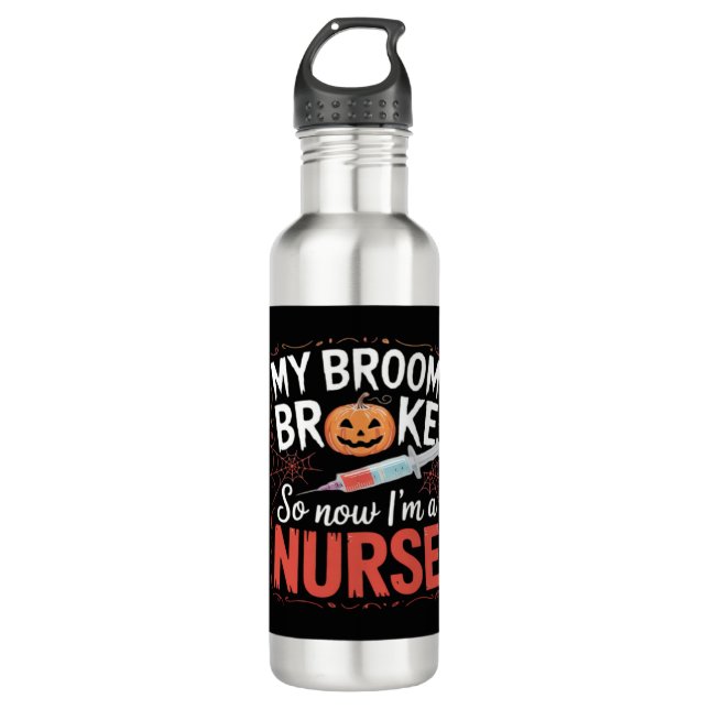 Nurse Funny Halloween Nursing Essential T - Shirt_ Edelstahlflasche (Vorderseite)