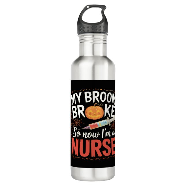 Nurse Funny Halloween Nursing Essential T-Shirt Edelstahlflasche (Vorderseite)