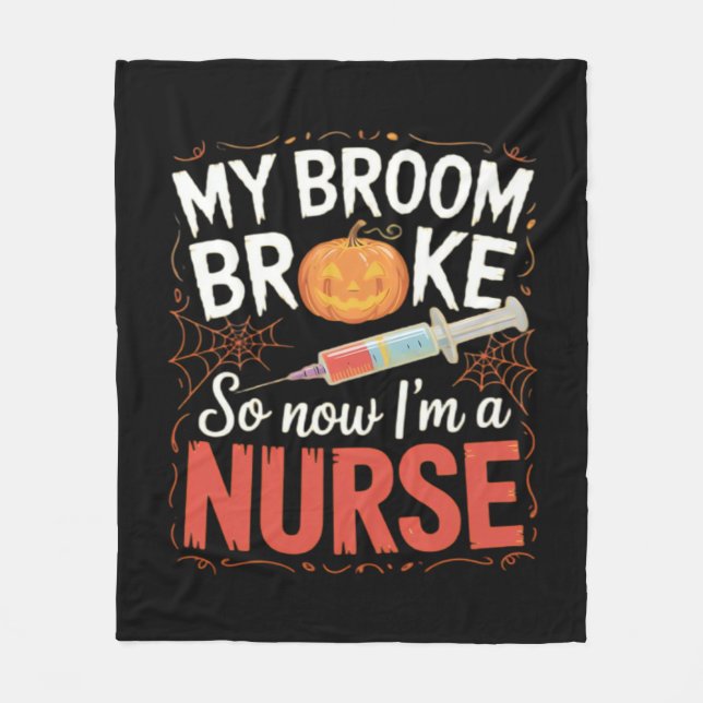 Nurse Funny Halloween Nursing Essential T - Shirt Fleecedecke (Vorderseite)