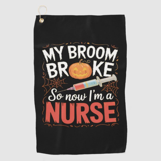 Nurse Funny Halloween Nursing Essential T - Shirt Golfhandtuch (Vorderseite)