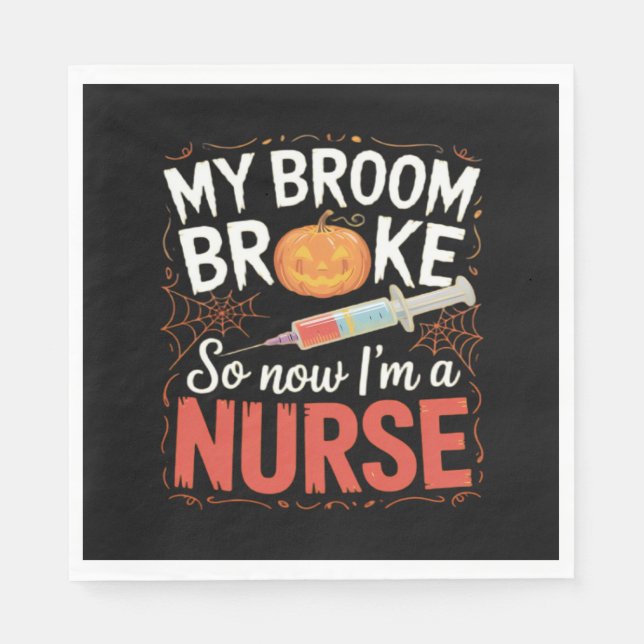 Nurse Funny Halloween Nursing Essential T - Shirt Serviette (Vorderseite)