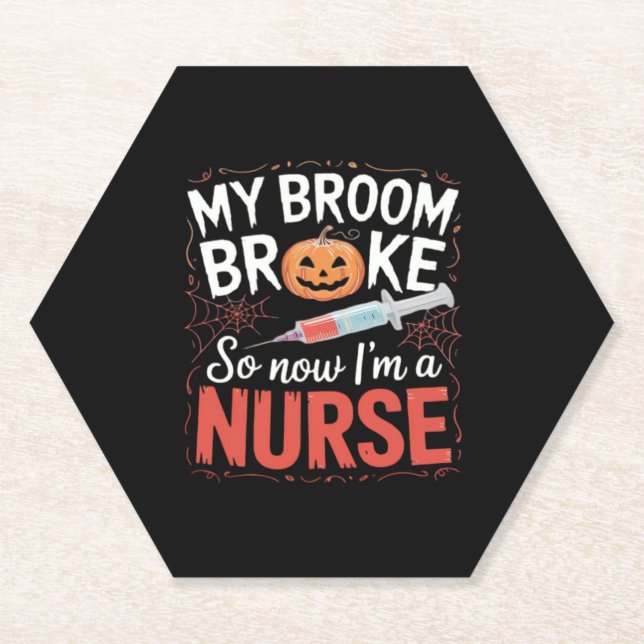Nurse Funny Halloween Nursing Essential T - Shirt_ Untersetzer (Vorderseite)
