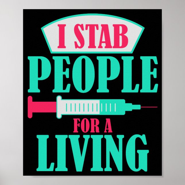 Nurse Funny Nursing Student Abschluss RN LPN Gesch Poster (Vorne)