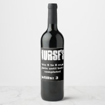Nurse Funny Wine Label