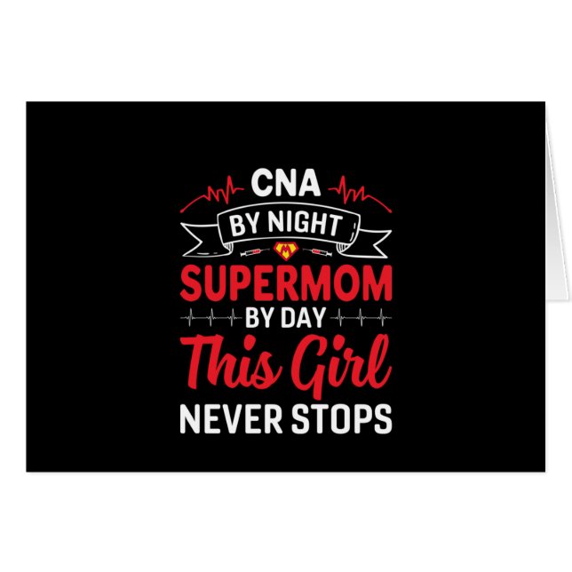 Nurse Geschenk CNA von der Nachtsupermutter (Vorderseite (Horizontal))