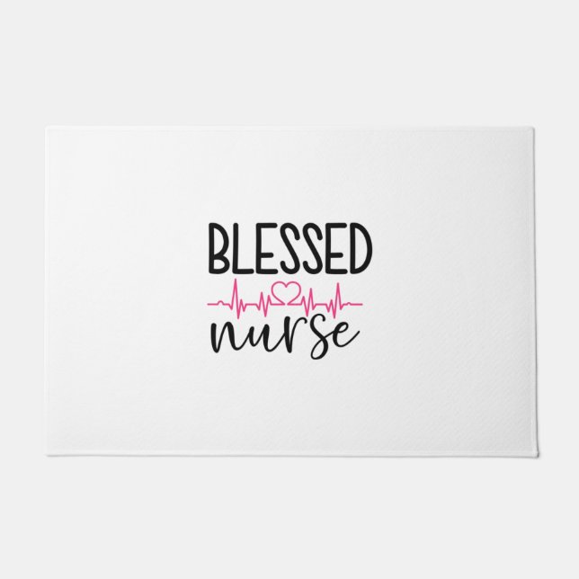 Nurse Geschenk gesegnete Krankenschwester Fußmatte (Vorderseite)