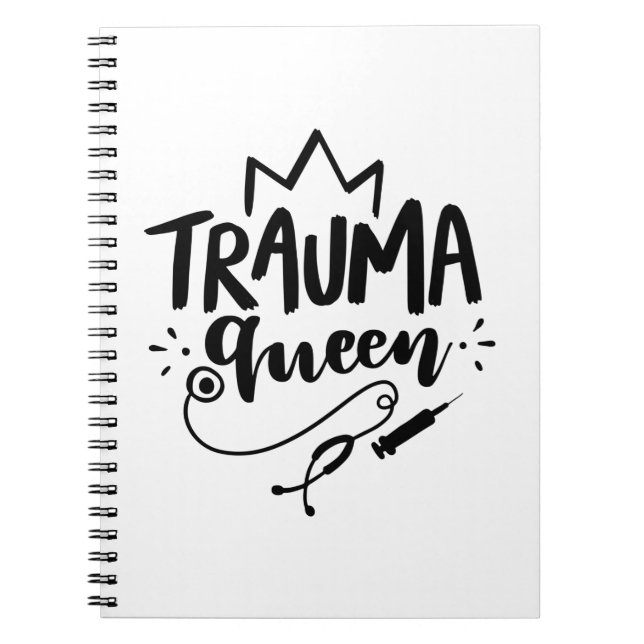Nurse Geschenk Trauma Königin Notizblock (Vorderseite)