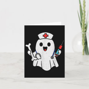 Nurse Ghost Humerus Scrub Top Halloween Gesundheit Karte