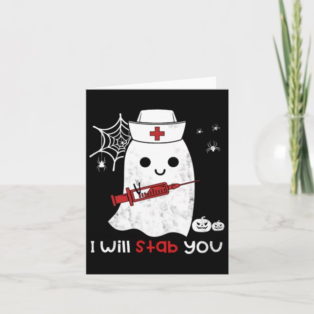 Nurse Ghost ich wird Ihnen Spaß Halloween Geschenk Karte (Vorderseite)