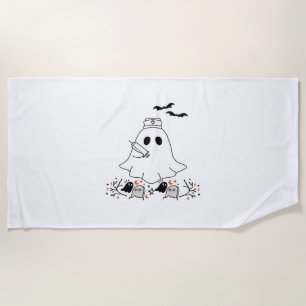 Nurse Ghost Niedlich Halloween Design Classic T -  Strandtuch