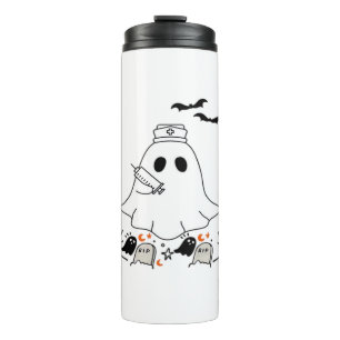 Nurse Ghost Niedlich Halloween Design Classic T - Thermosbecher