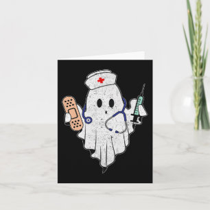 Nurse Ghost Scrub Top Halloween Kostüm für Kranken Karte
