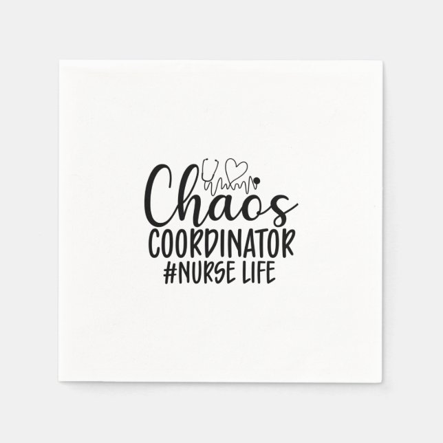 Nurse Gift Chaos Coordinator Nurse Life Serviette (Vorderseite)