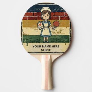 Nurse Gift Custom Ping Pong Paddle, Name Drop, Med Tischtennis Schläger