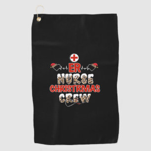 Nurse Gift Er Nurse Weihnachtsfeierliche Crew Golfhandtuch