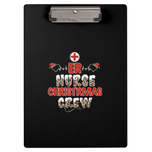 Nurse Gift Er Nurse Weihnachtsfeierliche Crew Klemmbrett