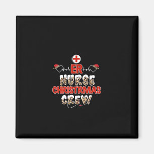 Nurse Gift Er Nurse Weihnachtsfeierliche Crew Magnet