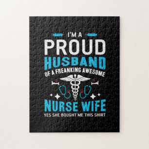 Nurse Gift I Am A Proud Husband Puzzle