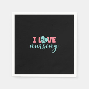 Nurse Gift I Love Nursing Serviette