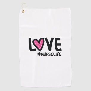 Nurse Gift Liebe Nurselife Golfhandtuch