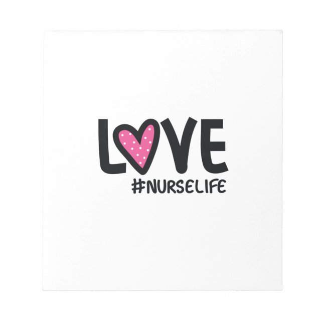 Nurse Gift Liebe Nurselife Notizblock (Vorderseite)