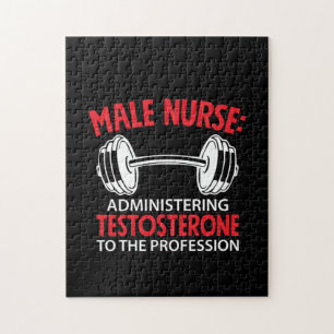 Nurse Gift Male Nurse Administrering Puzzle