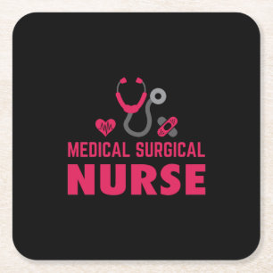 Nurse Gift Medical Surgical Nurse Rechteckiger Pappuntersetzer