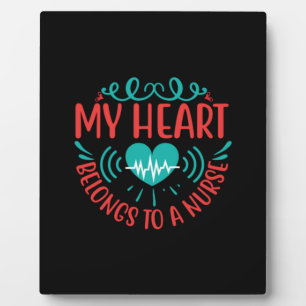 Nurse Gift My Heart Belongs To A Nurse Fotoplatte