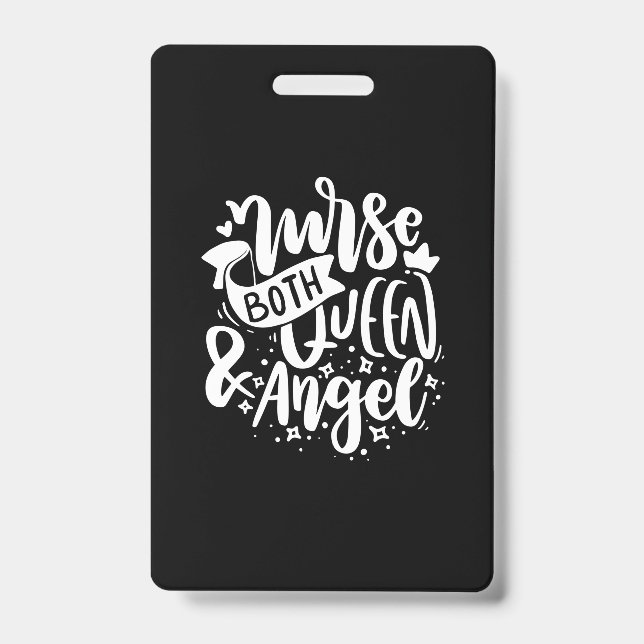 Nurse Gift | Nurse Both Queen And Angels Ausweis (Vorderseite)