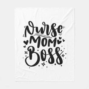 Nurse Gift Nurse Mama Boss Fleecedecke