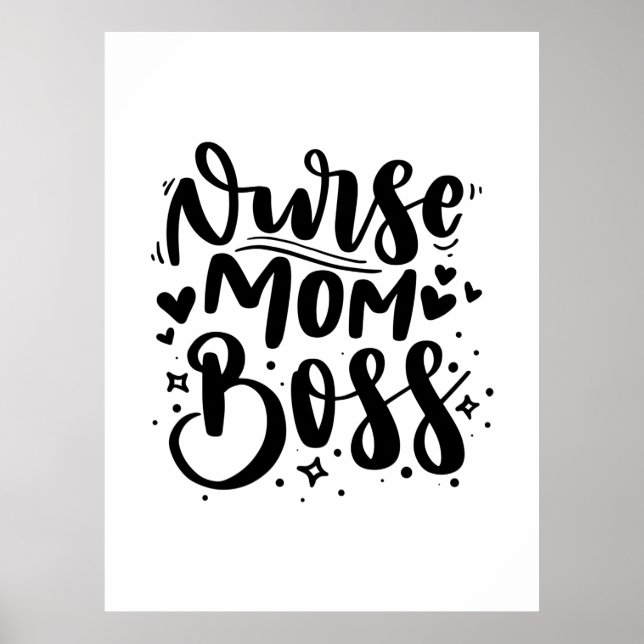 Nurse Gift Nurse Mama Boss Poster (Vorne)