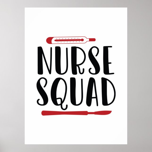 Nurse Gift Nurse Squad Poster (Vorne)