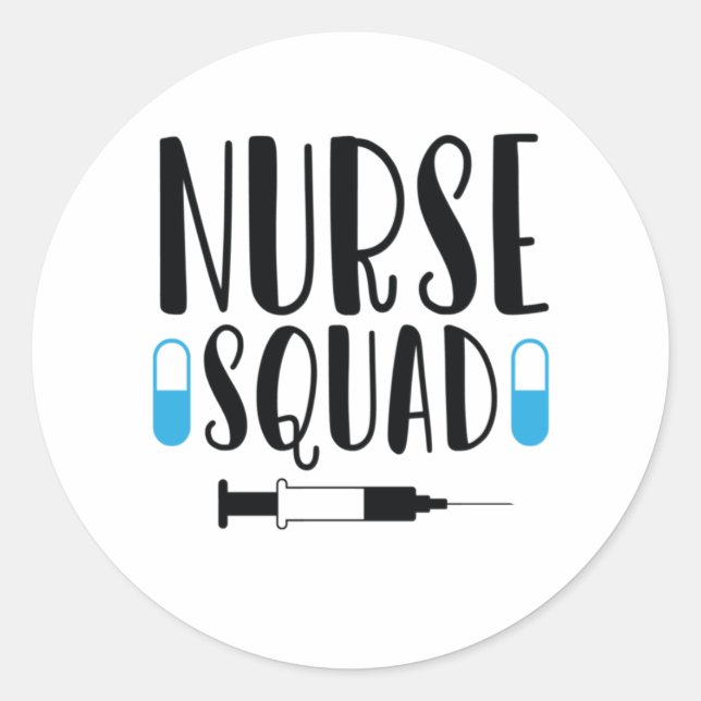 Nurse Gift Nurse Squad Runder Aufkleber (Vorderseite)