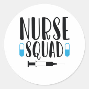 Nurse Gift Nurse Squad Runder Aufkleber