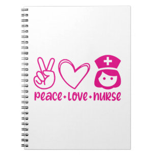 Nurse Gift Peace Liebe Nurse Notizblock