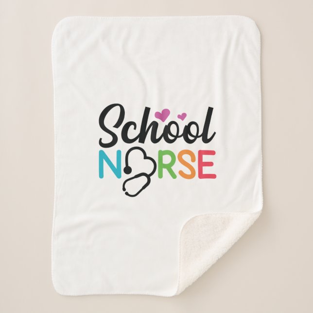 Nurse Gift School Nurse Sherpadecke (Vorderseite)