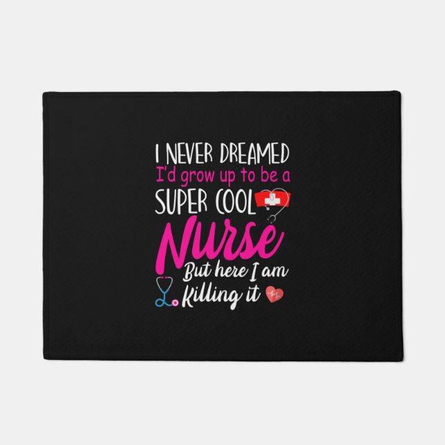 Nurse Gift | Super Cool Nurse Fußmatte (Vorderseite)
